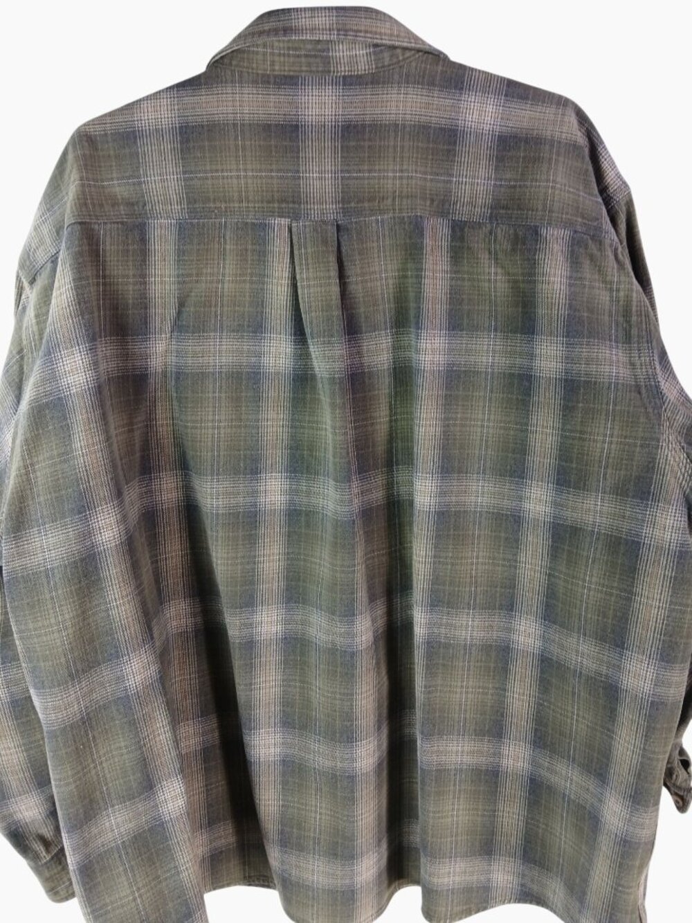 Carhartt Mens Plaid Button Up Flannel Shirt 4XL Long Sleeve 100% Cotton Green - Picture 5 of 11